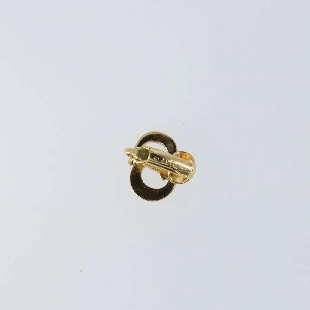 Dior CD logo clip earrings Gold Metal Good - Inside View