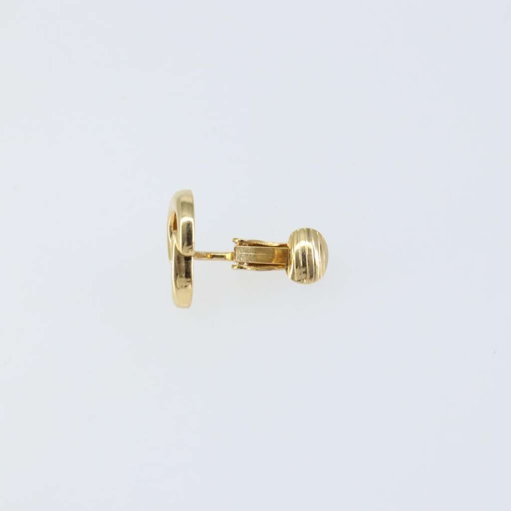 Christian Dior CD logo clip earrings Gold Metal Good condition - Model View