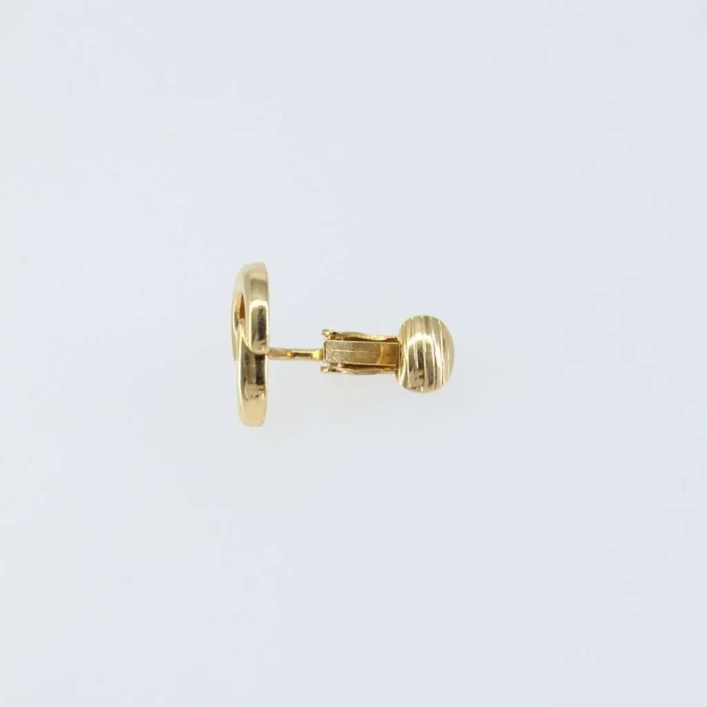 Dior CD logo clip earrings Gold Metal Good - Model View