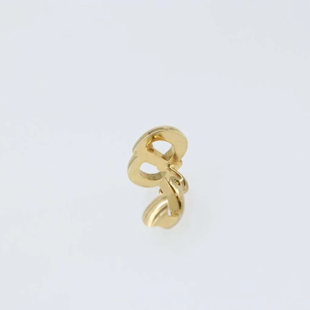 Dior CD logo clip earrings Gold Metal Good - Box View