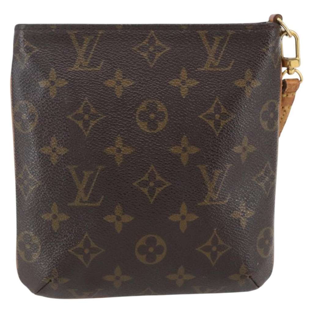 Louis Vuitton Partition Wristlet Clutch Brown Canvas Fair condition - Back View
