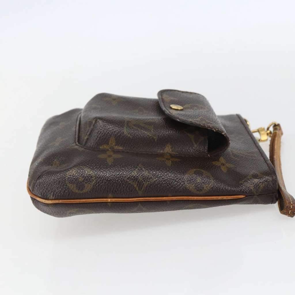 Louis Vuitton Partition Wristlet Clutch Brown Canvas Fair condition - Model View