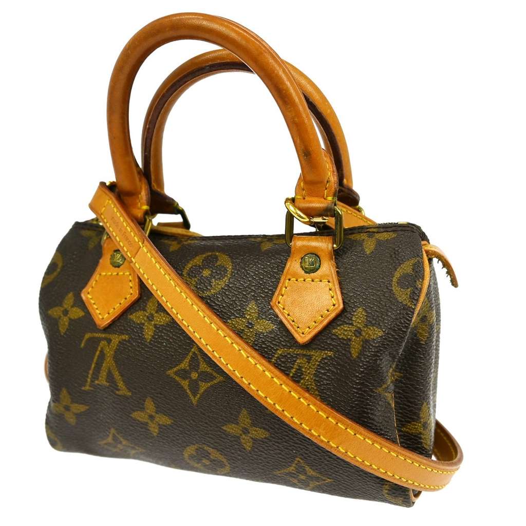 Louis Vuitton Speedy Mini HL Handbag Brown Canvas Good condition - Back View