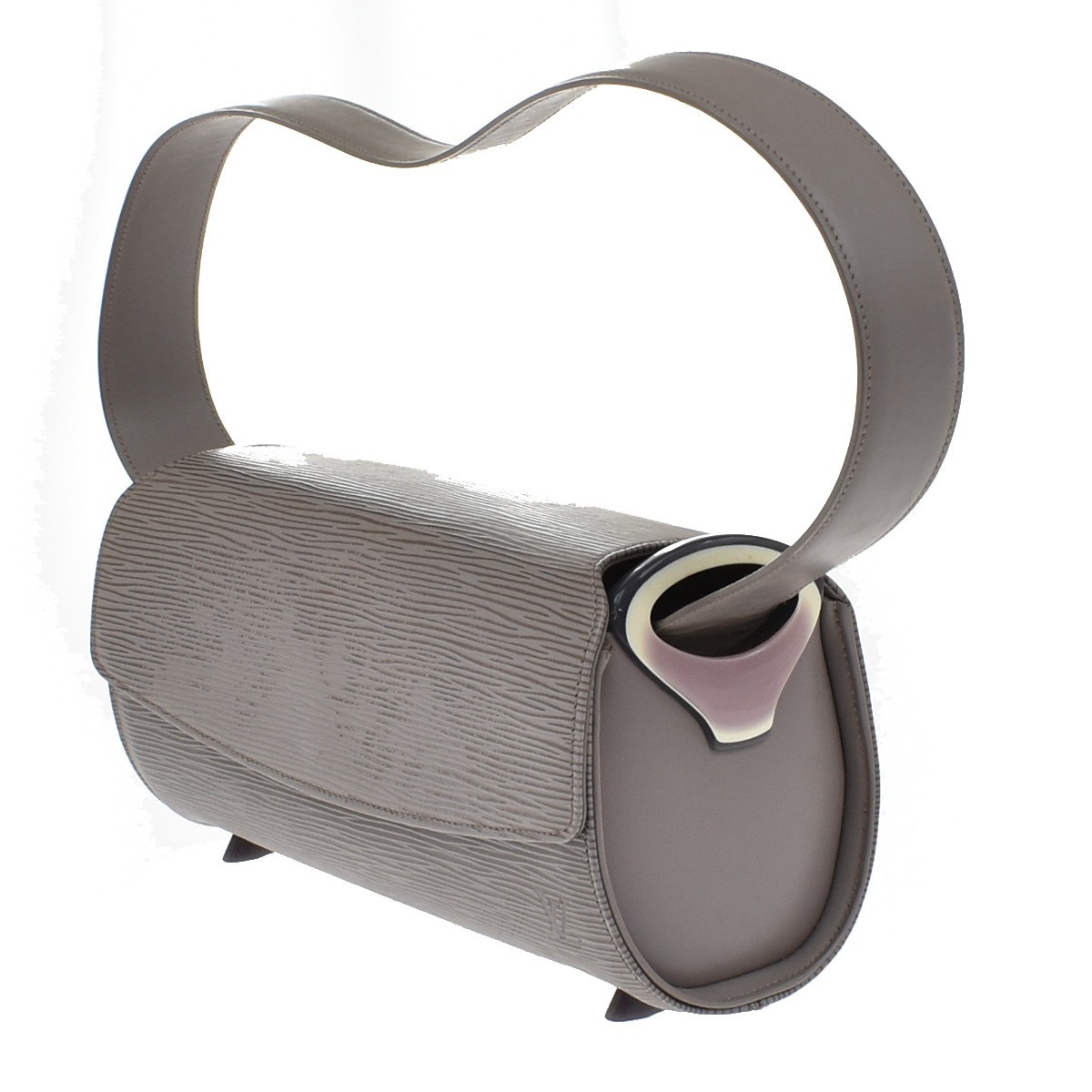 Louis Vuitton Nocturne Handbag Purple Leather Good condition - Inside View