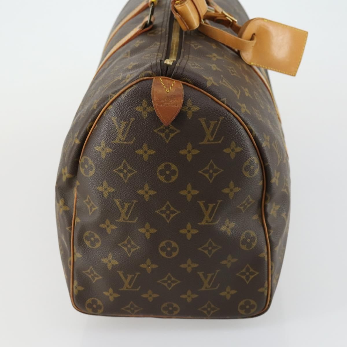 Louis Vuitton Keepall Bag Brown Canvas Fair condition - Model View