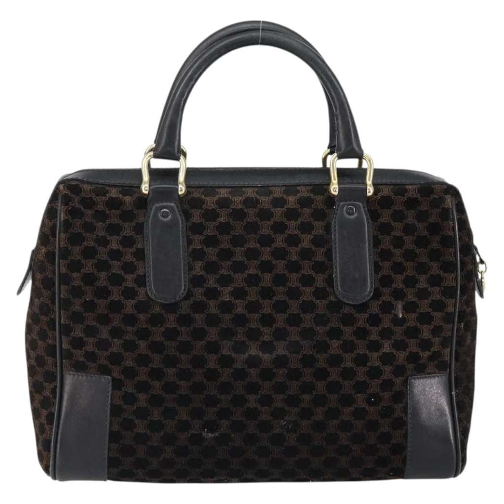 Celine Vintage Macadam Handbag Black Suede Good condition - Back View