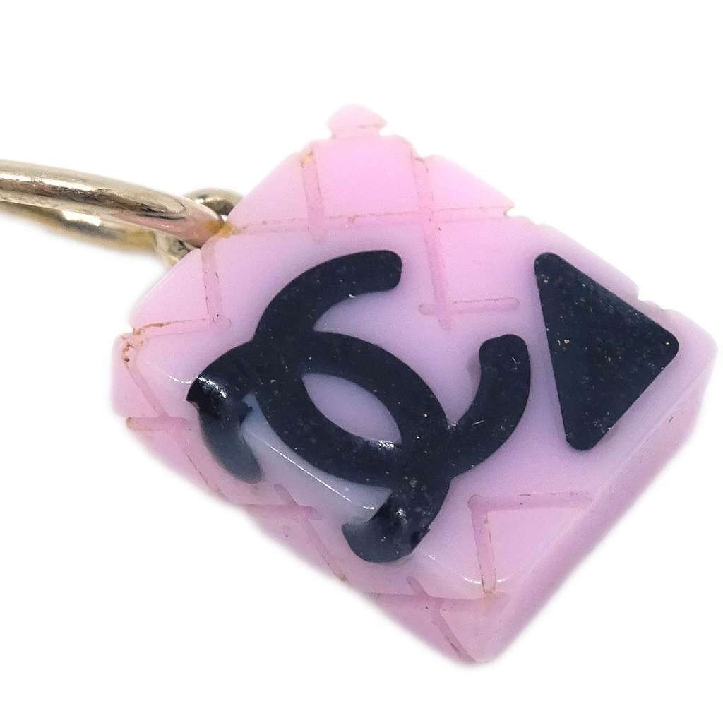 Chanel Cambon Dangle Earrings Gold Metal Good condition - Back View