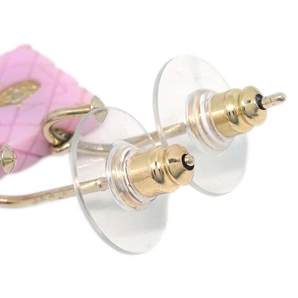 Chanel Cambon Dangle Earrings Gold Metal Good condition - Model View