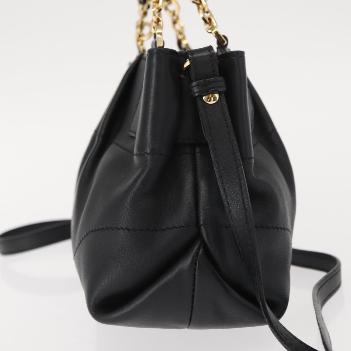 Salvatore Ferragamo W Chain Tote Black Leather Good condition - Model View