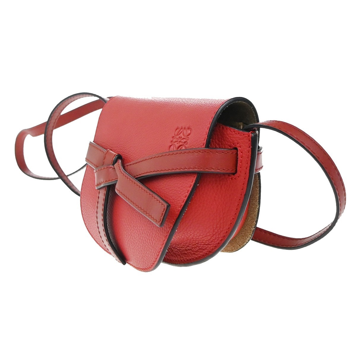 Loewe Gate Shoulder Bag Red Leather Good condition - Inside View