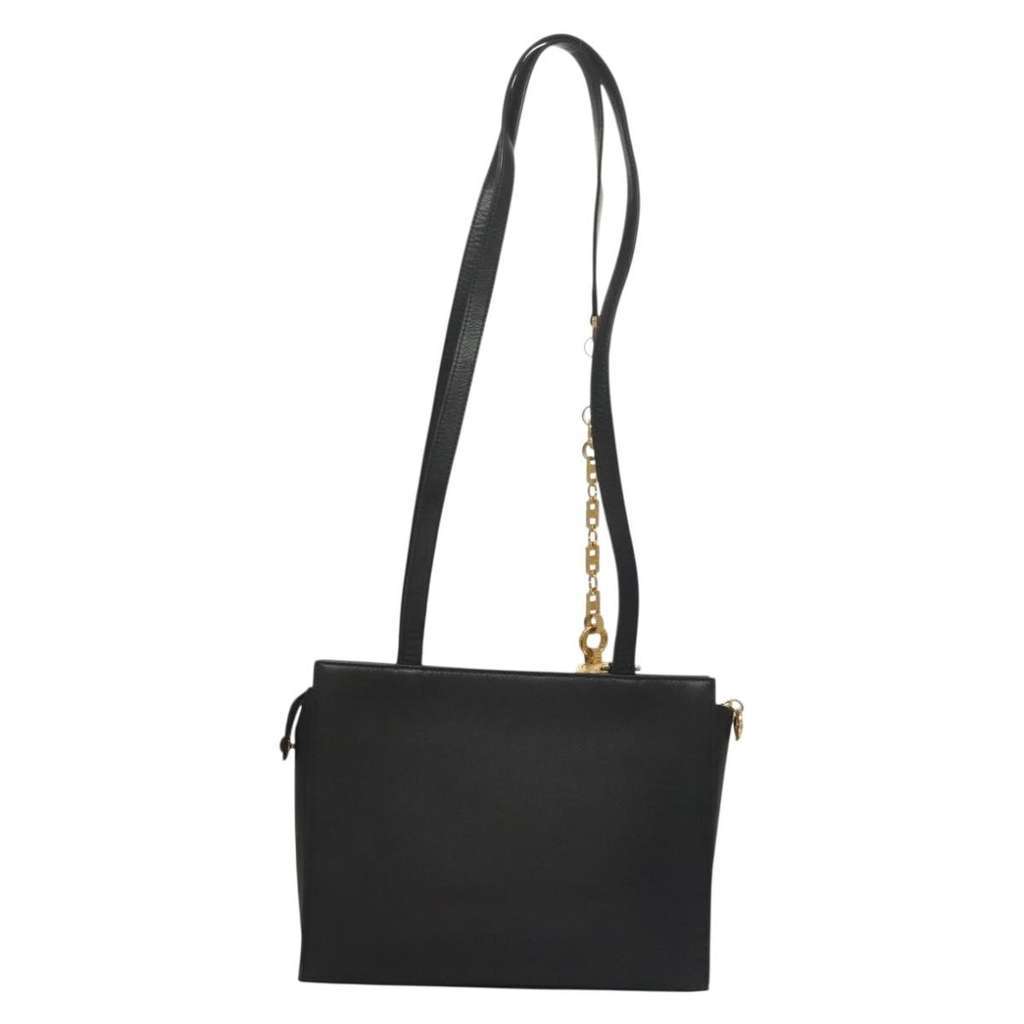 Versace Medusa Shoulder Bag Black Leather Good condition - Back View