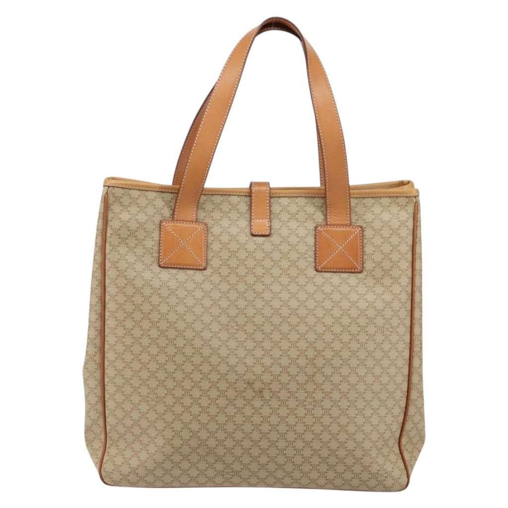 Celine Macadam Shoulder Bag Beige Canvas Good condition - Back View