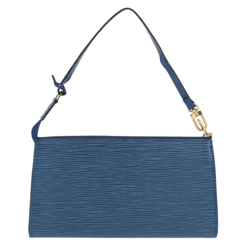 Louis Vuitton Pochette Accessoires Blue Leather Good condition - Back View