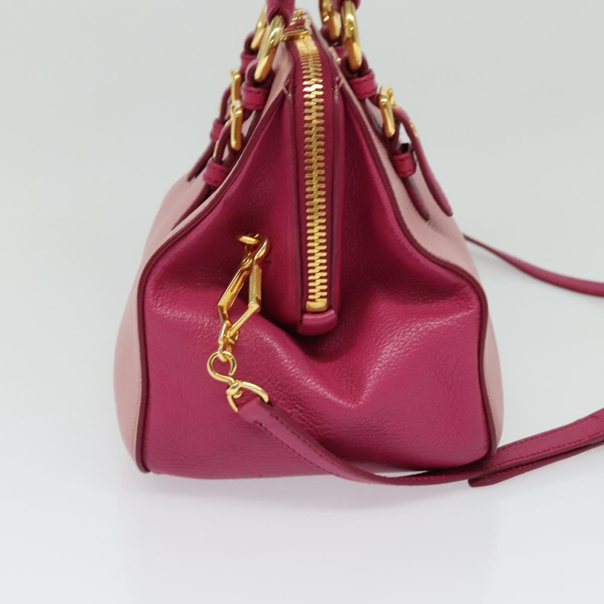 Miu Miu Madras Bowler Bag Pink Leather Good condition - Inside View