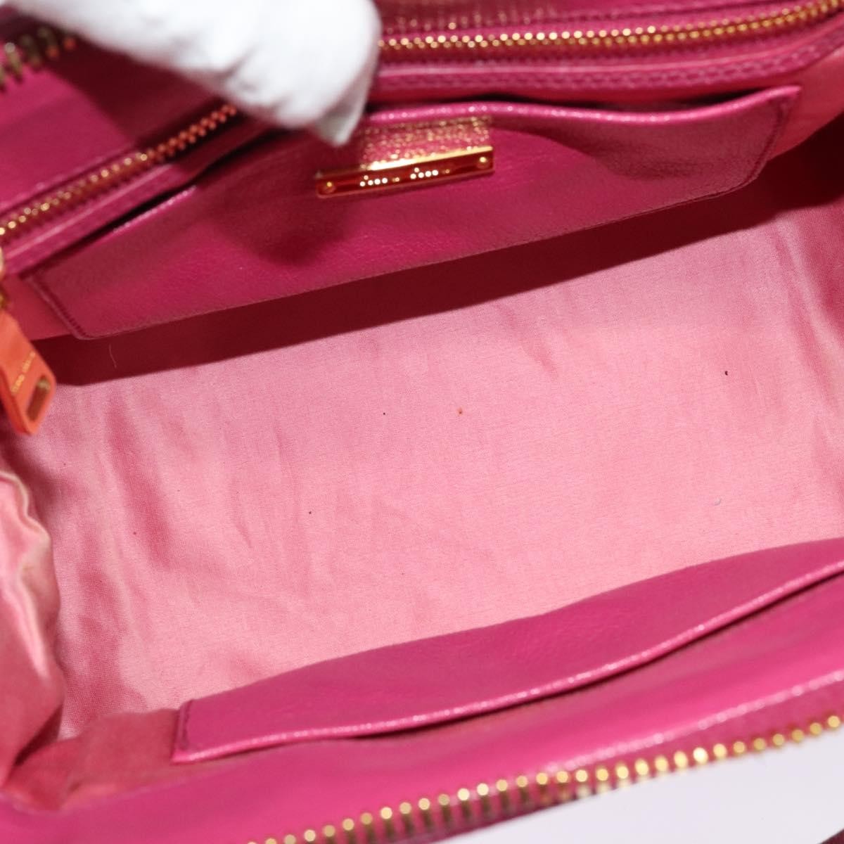 Miu Miu Madras Bowler Bag Pink Leather Good condition - Box View