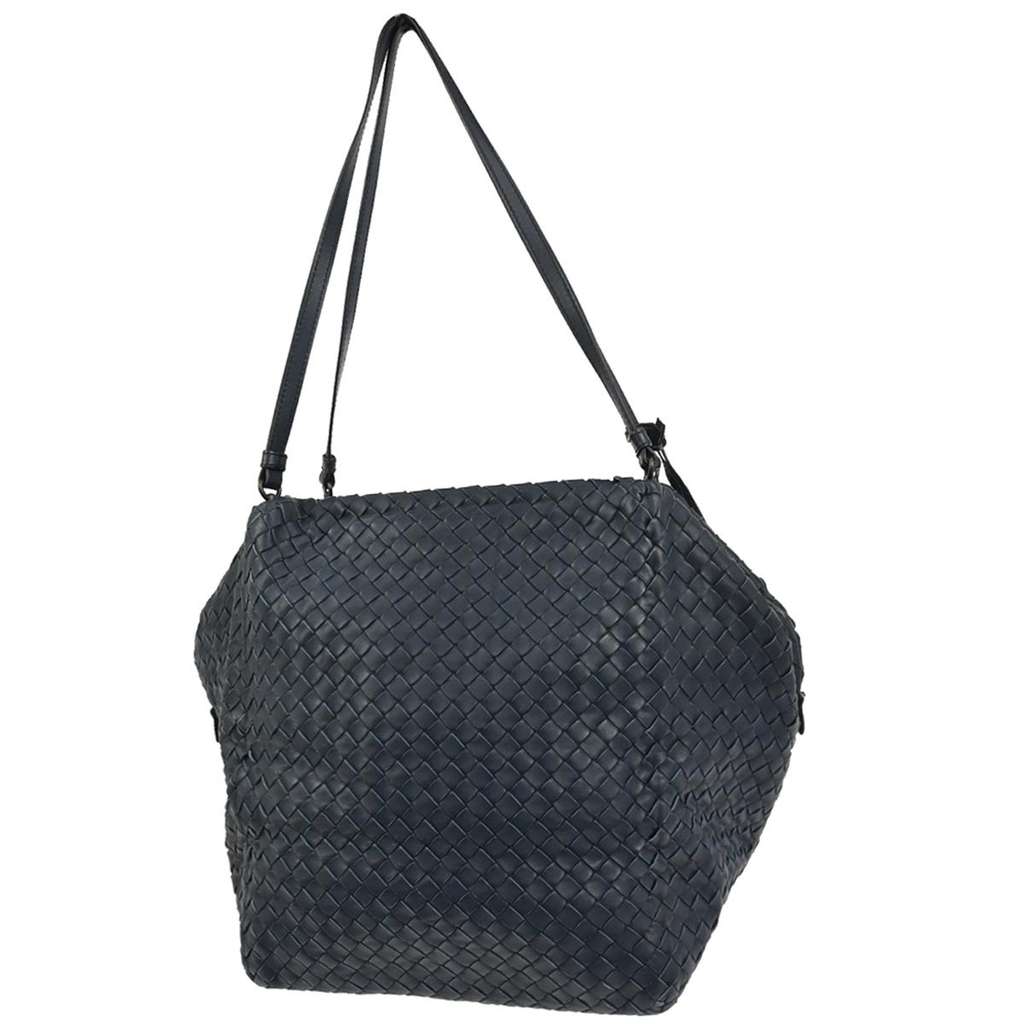 Bottega Veneta Zip Cube Messenger Navy Leather Good condition - Back View
