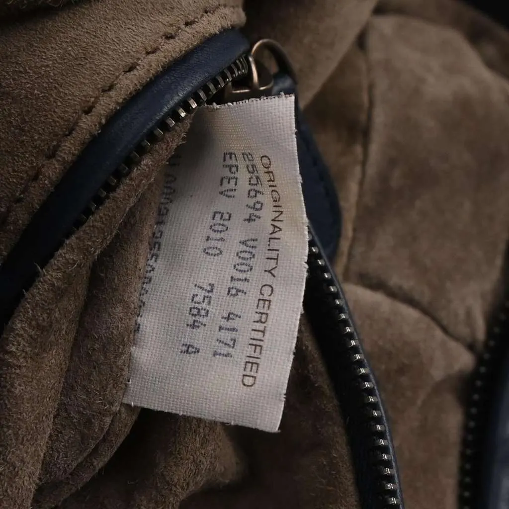 Bottega Veneta Zip Cube Messenger Navy Leather Good - Box View