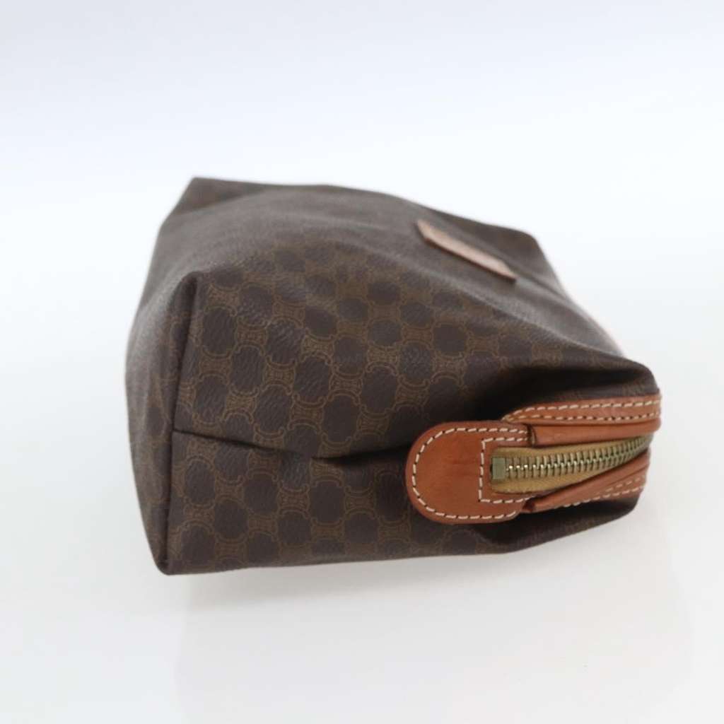 Celine Vintage Toiletry Pouch Brown Canvas Good condition - Model View