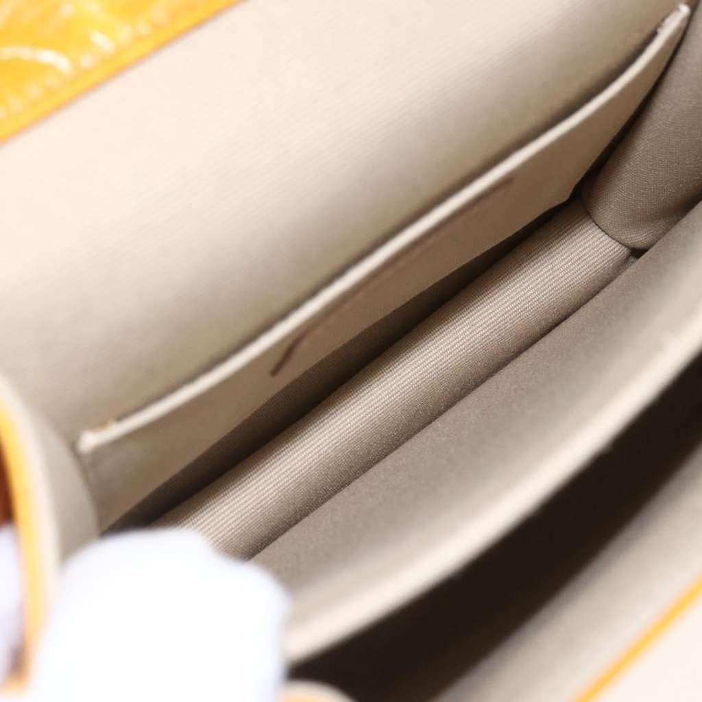 Chanel Rita Top Handle Flap Bag Yellow Leather Good condition - Box View