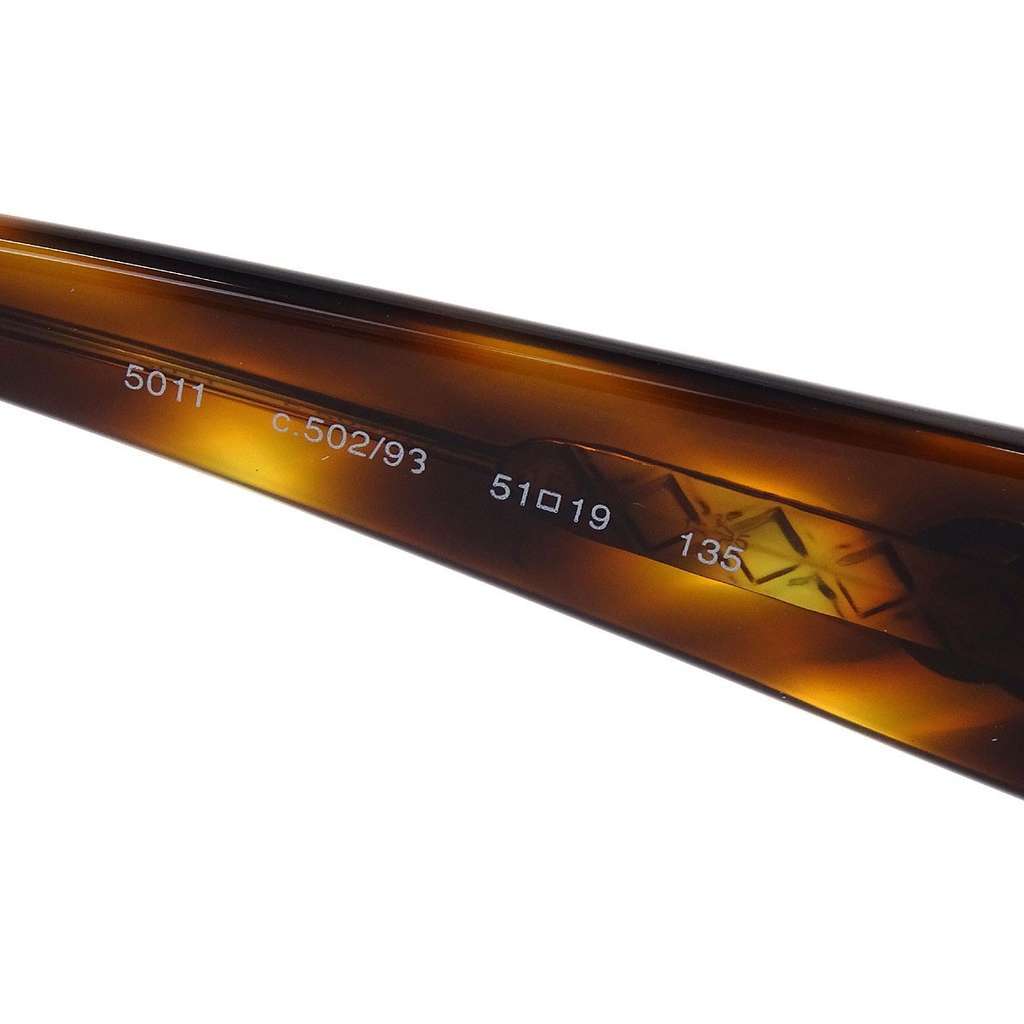 Chanel Logo CC Sunglasses Brown Plastic Good condition - Model View