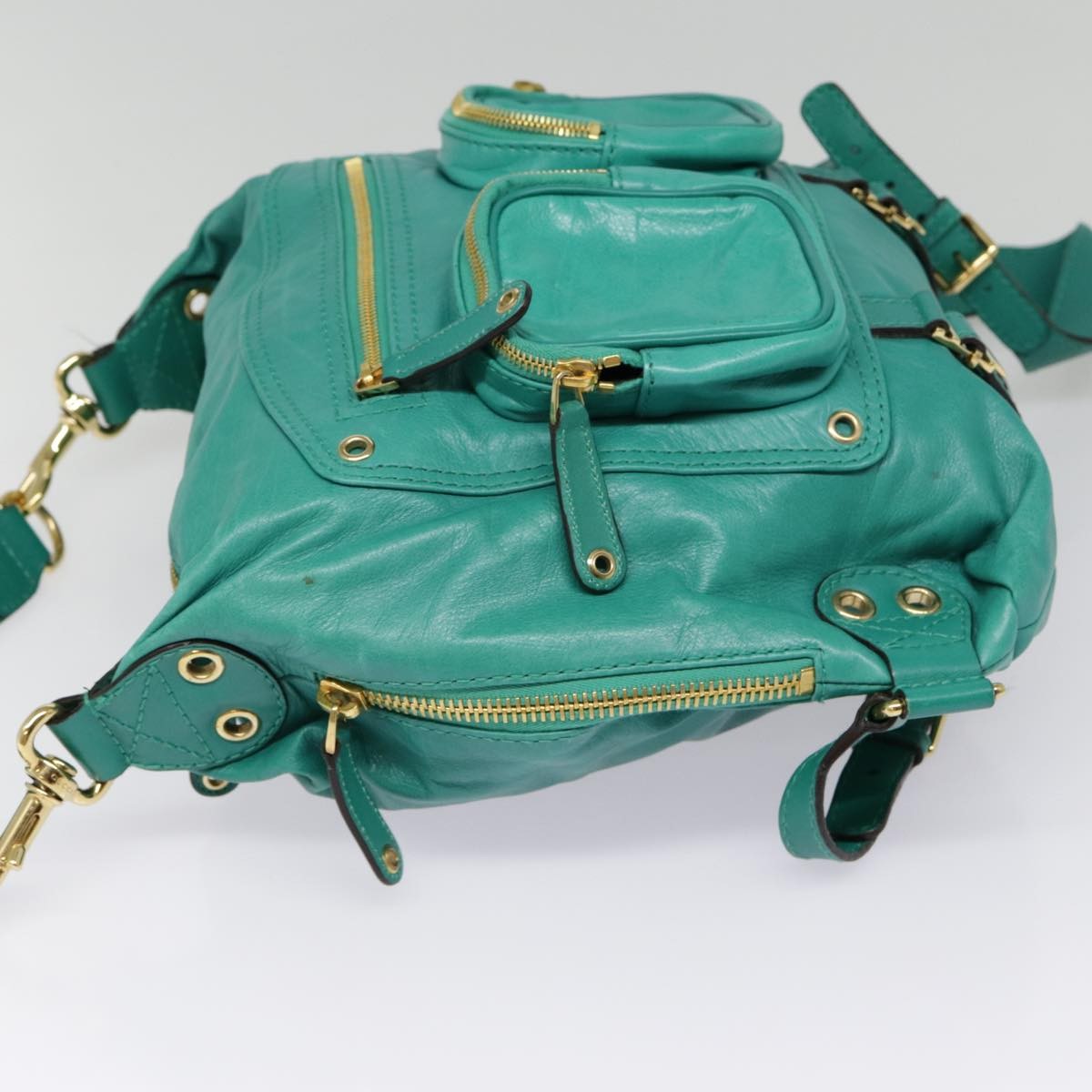 Gucci Darwin Convertible Backpack Green Leather Good condition - Model View