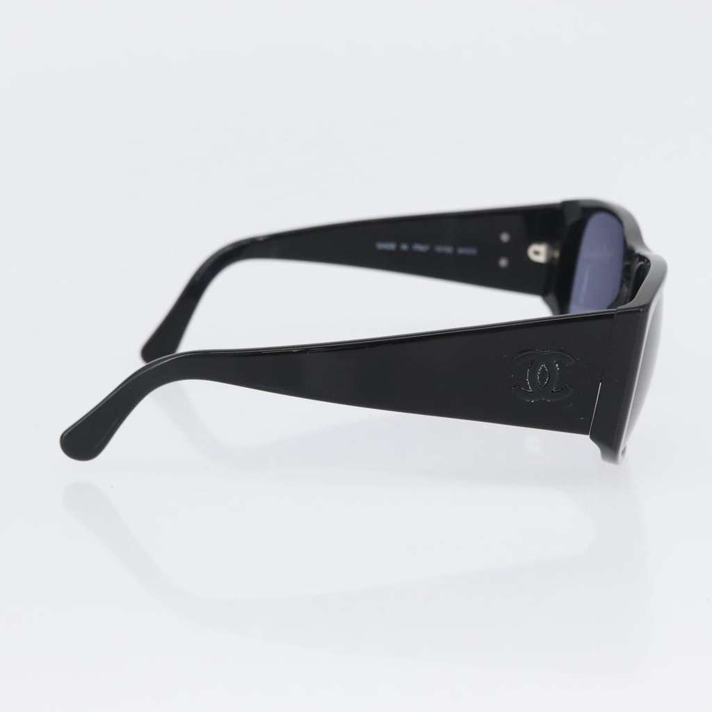 Chanel Logo CC Sunglasses Black Plastic Good condition - Inside View