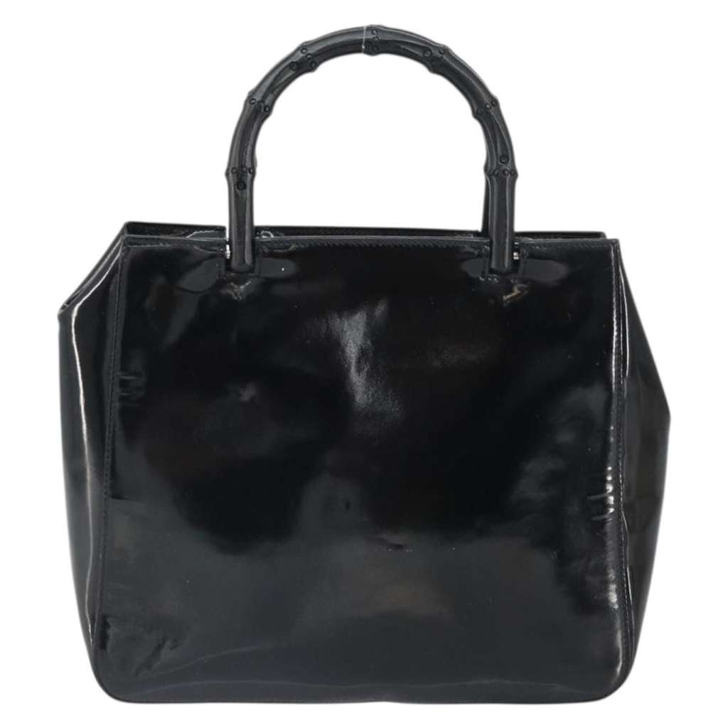 Gucci Vintage Bamboo Handle Bag Black Good condition - Back View