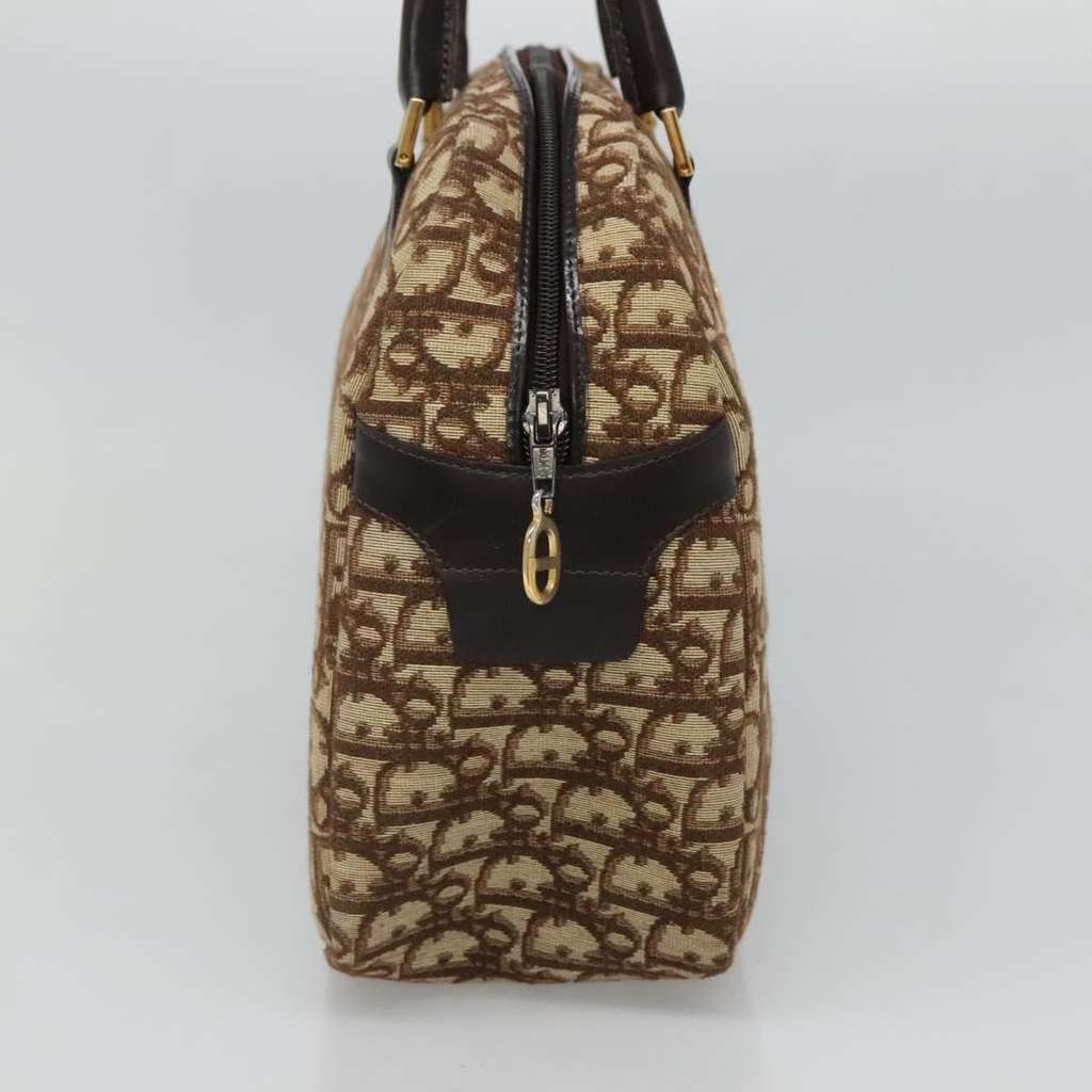 Christian Dior Vintage CD Trotter Handbag Brown Canvas Good condition - Inside View
