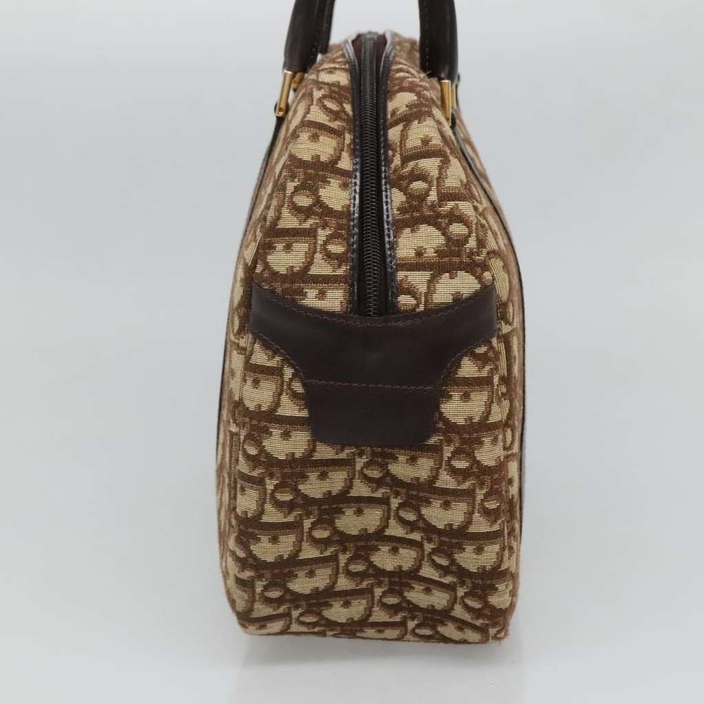 Christian Dior Vintage CD Trotter Handbag Brown Canvas Good condition - Model View