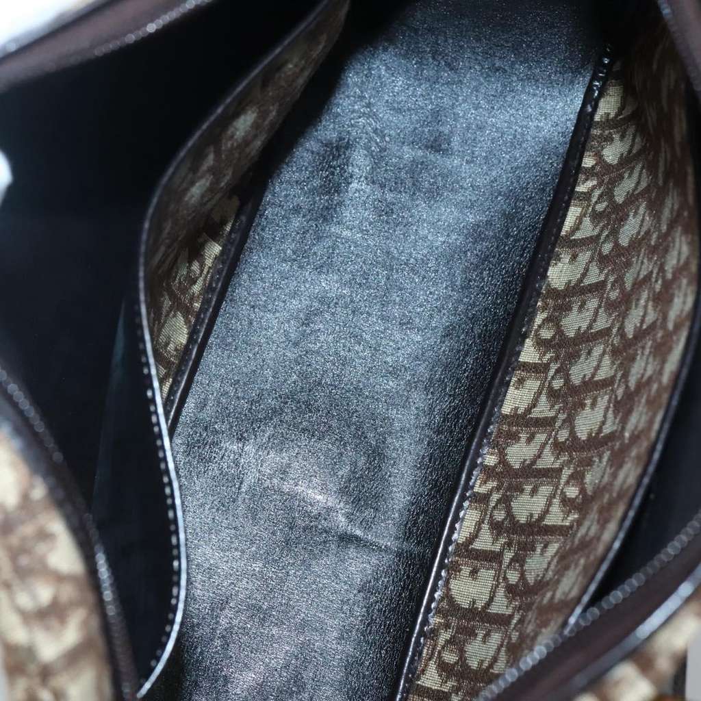 Christian Dior Vintage CD Trotter Handbag Brown Canvas Good condition - Box View