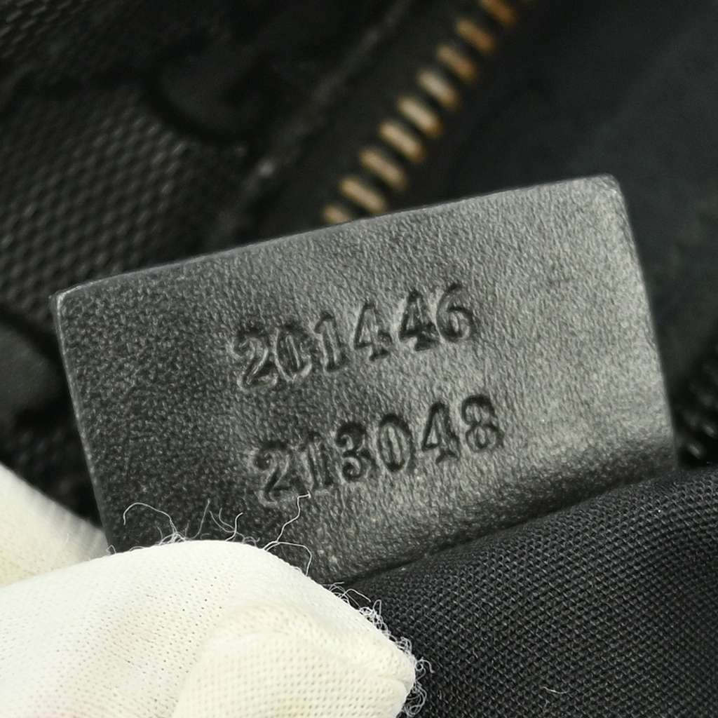 Gucci Zip Top Messenger Bag Black Leather Good condition - Box View