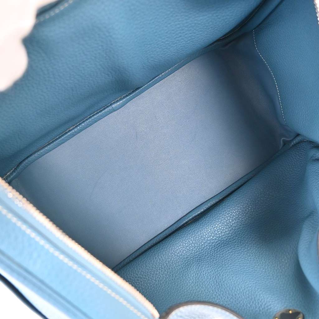 Hermès Lindy Bag Blue Leather Good condition - Inside View