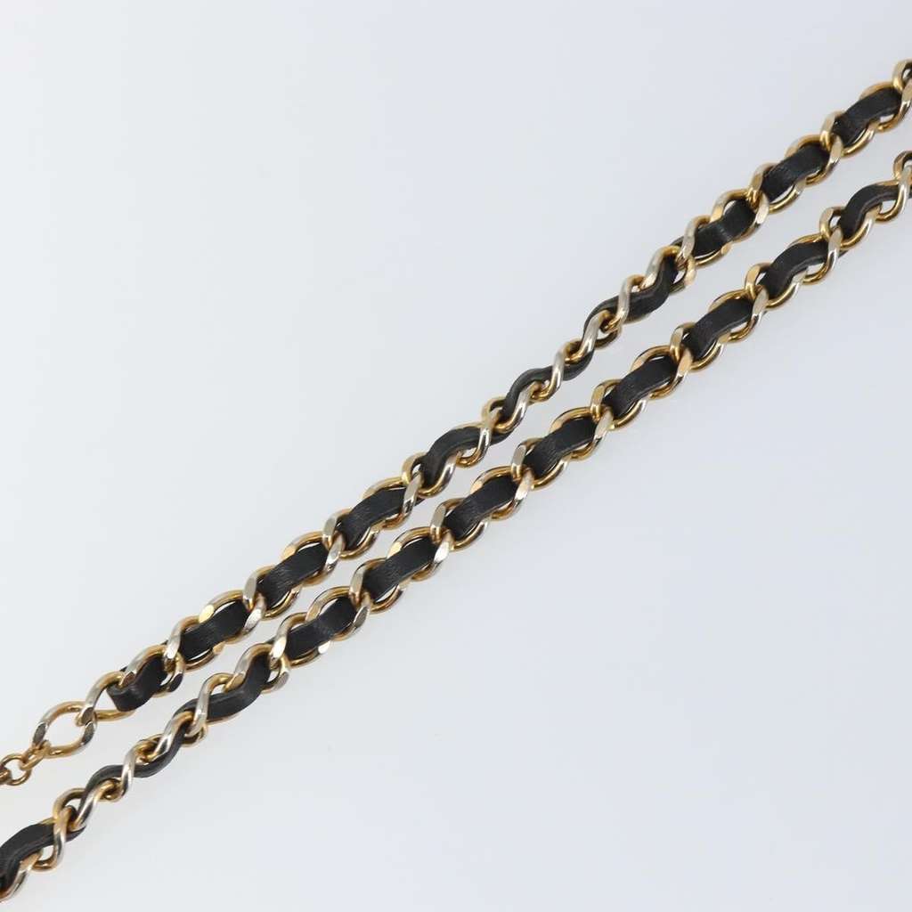 Chanel Vintage Logo Chain Belt Black Metal Fair condition - Box View