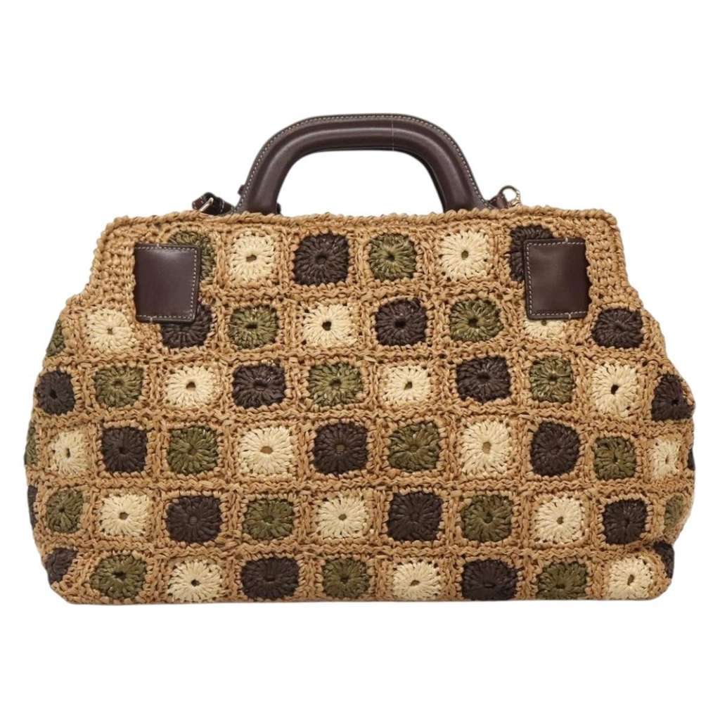 Salvatore Ferragamo Soft W Tote Brown Wood Good condition - Back View