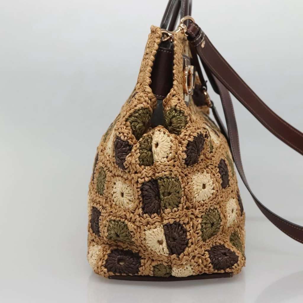 Salvatore Ferragamo Soft W Tote Brown Wood Good condition - Inside View