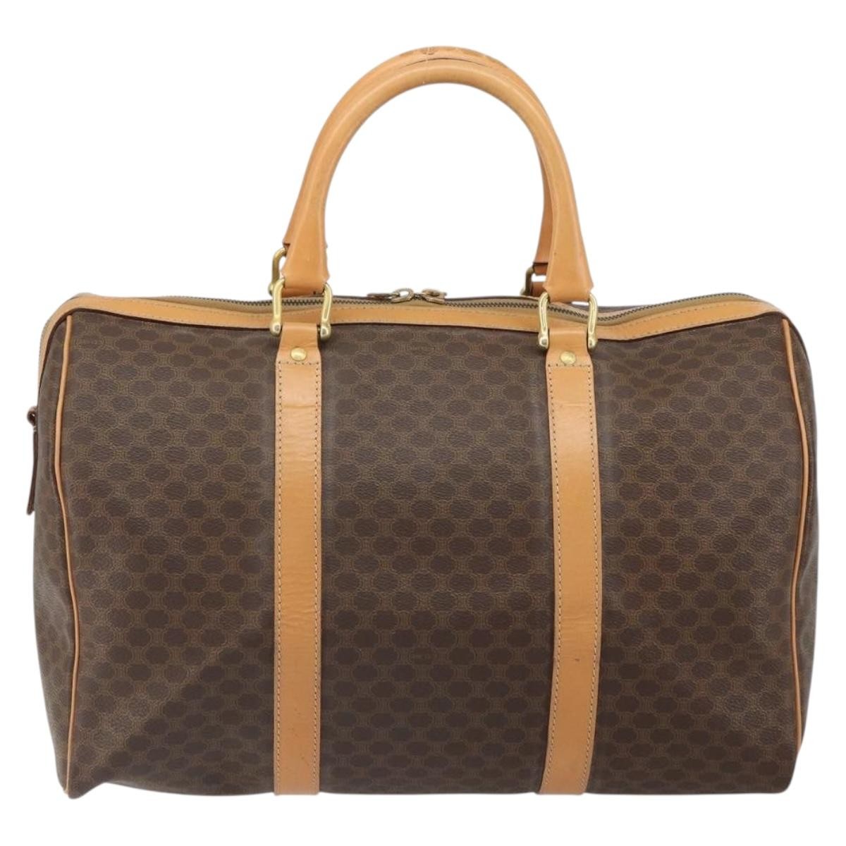 Celine Vintage Macadam Boston bag Brown Good condition - Back View