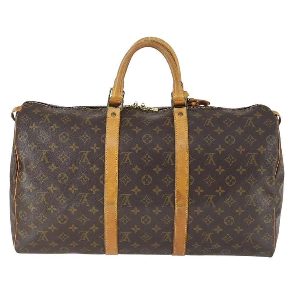 Louis Vuitton Keepall Bag Brown Canvas Fair condition - Back View