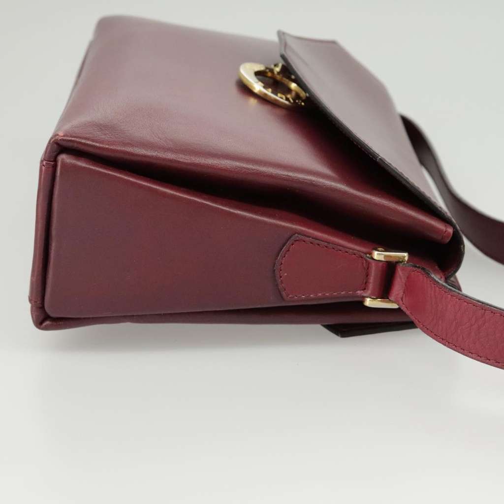 Celine Circle logo Burgundy Leather Good condition - Model View