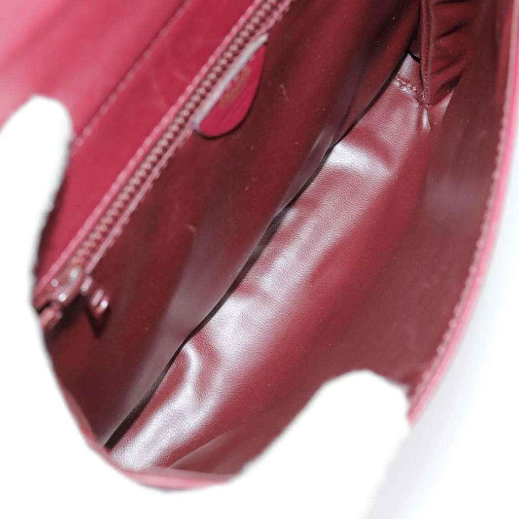 Celine Circle logo Burgundy Leather Good condition - Box View