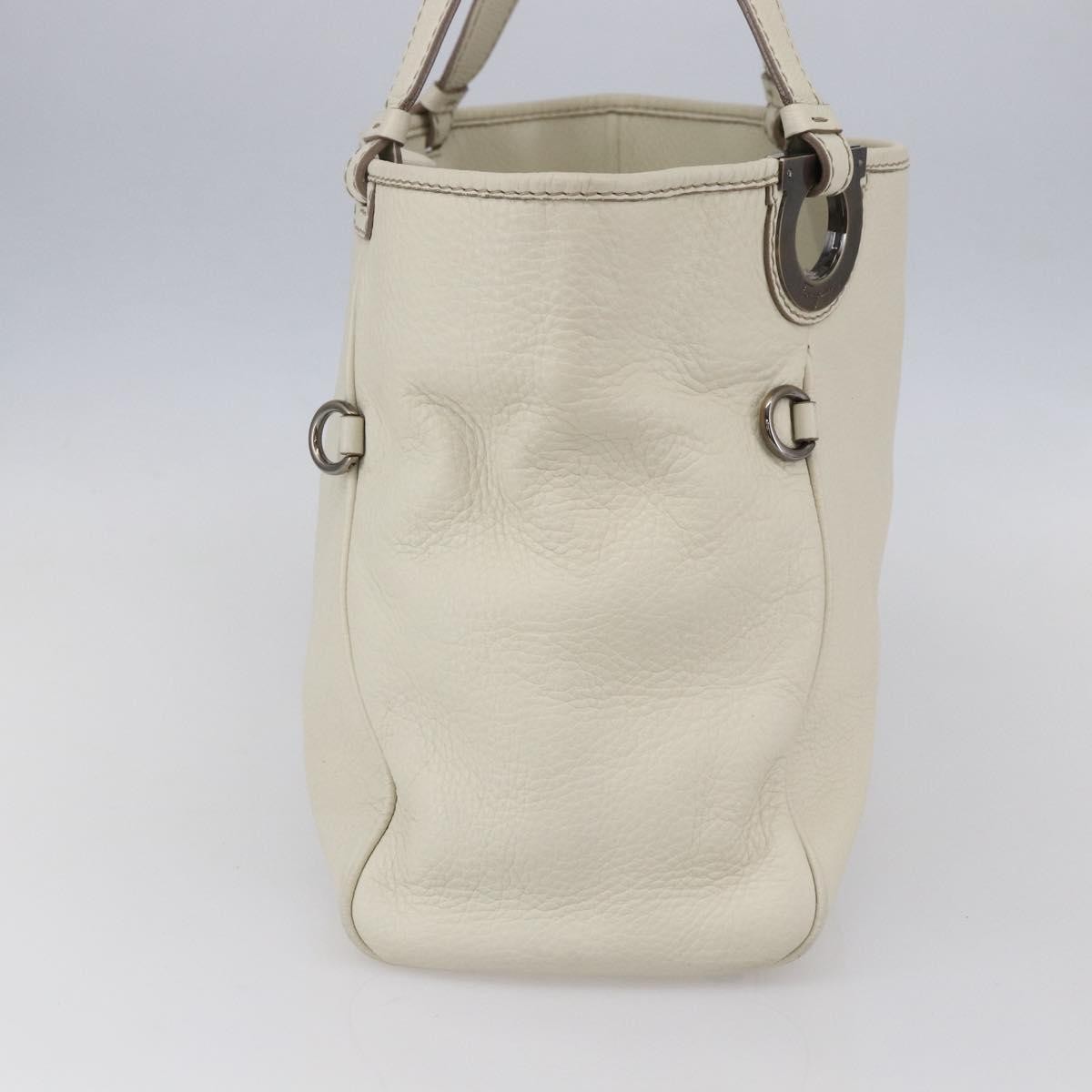 Salvatore Ferragamo Vintage Tote bag White Leather Good condition - Inside View