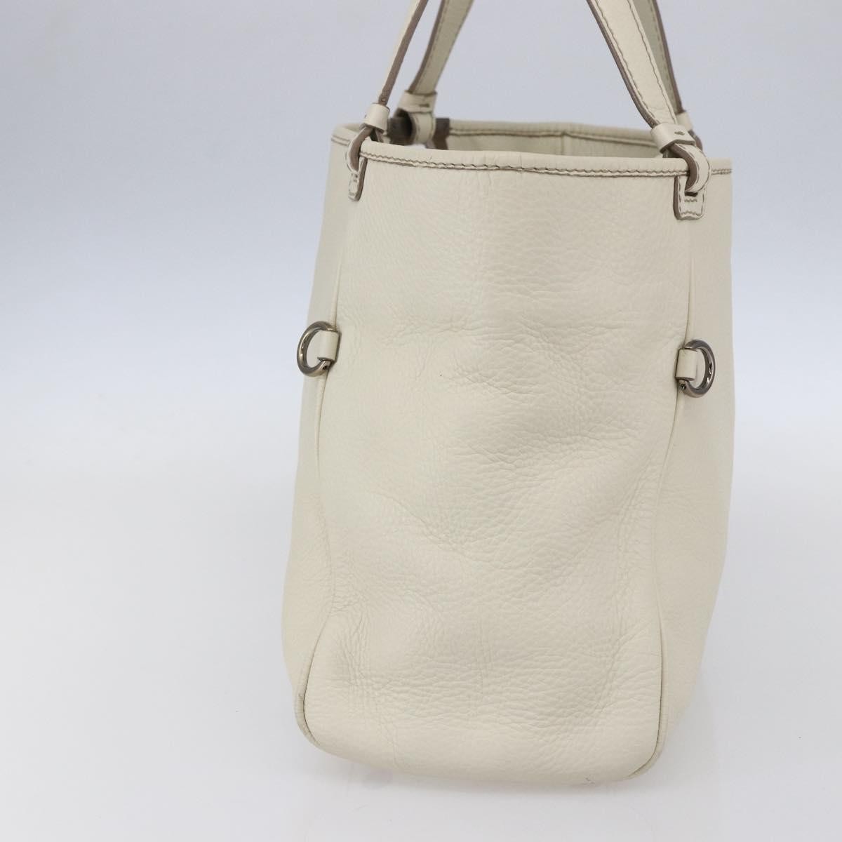 Salvatore Ferragamo Vintage Tote bag White Leather Good condition - Model View