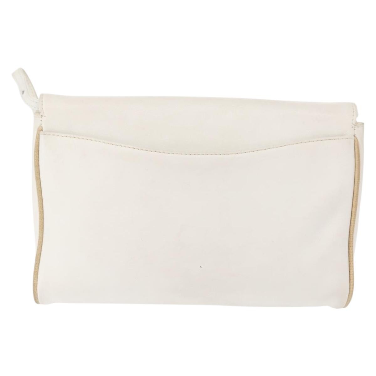 Celine Shoulder Bag White Leather Good condition - Back View