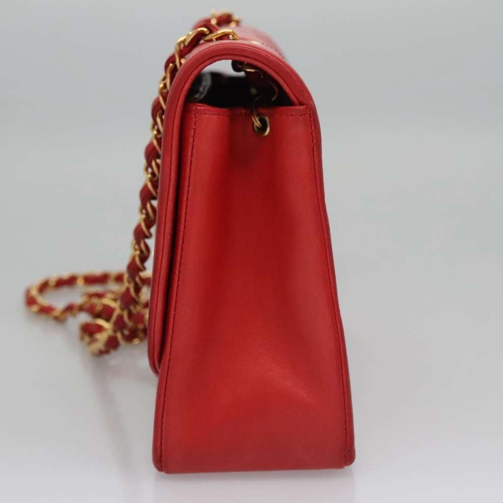 Chanel Vintage Diana Flap Bag Red Leather Good condition - Inside View