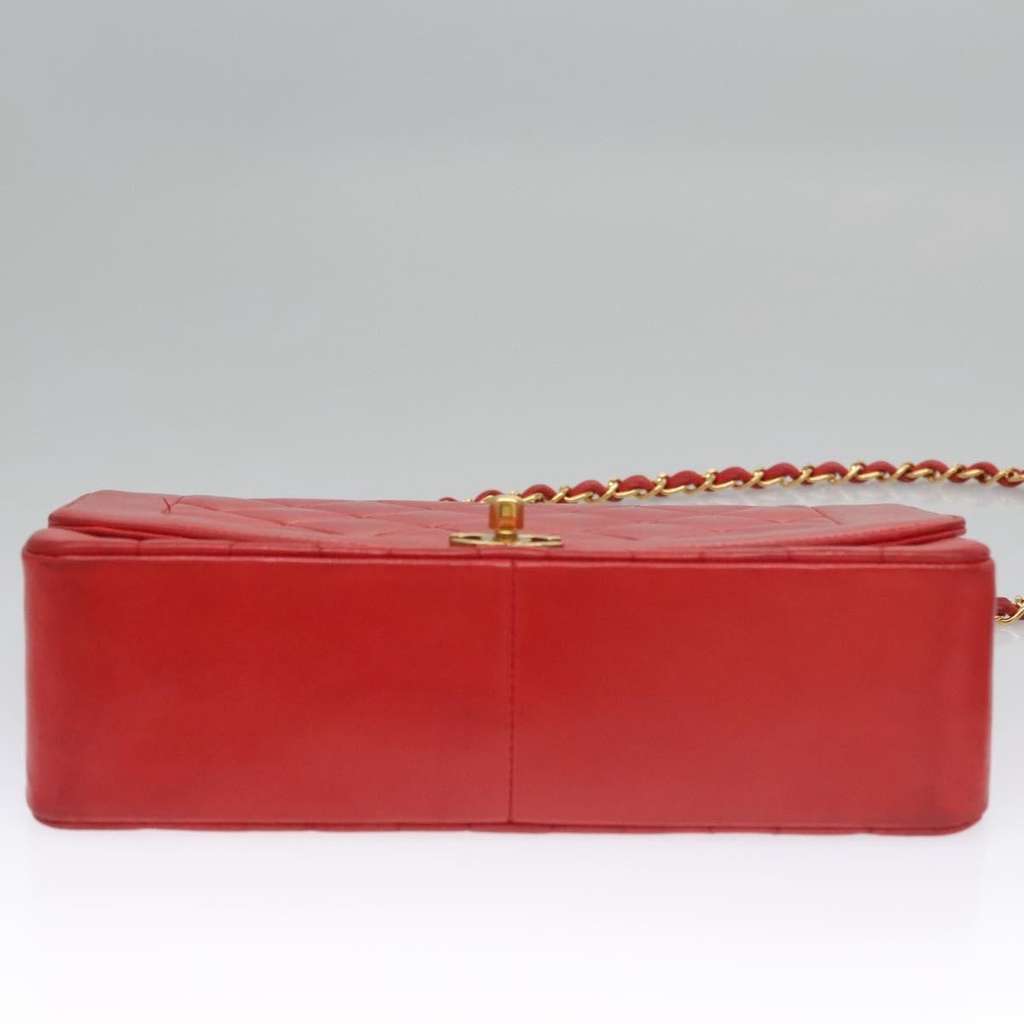 Chanel Vintage Diana Flap Bag Red Leather Good condition - Box View