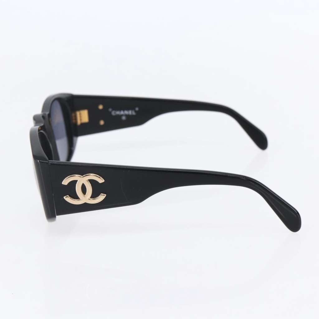 Chanel CHANEL Logo Sunglasses Eye Wear Black Plastic Good condition - Model View