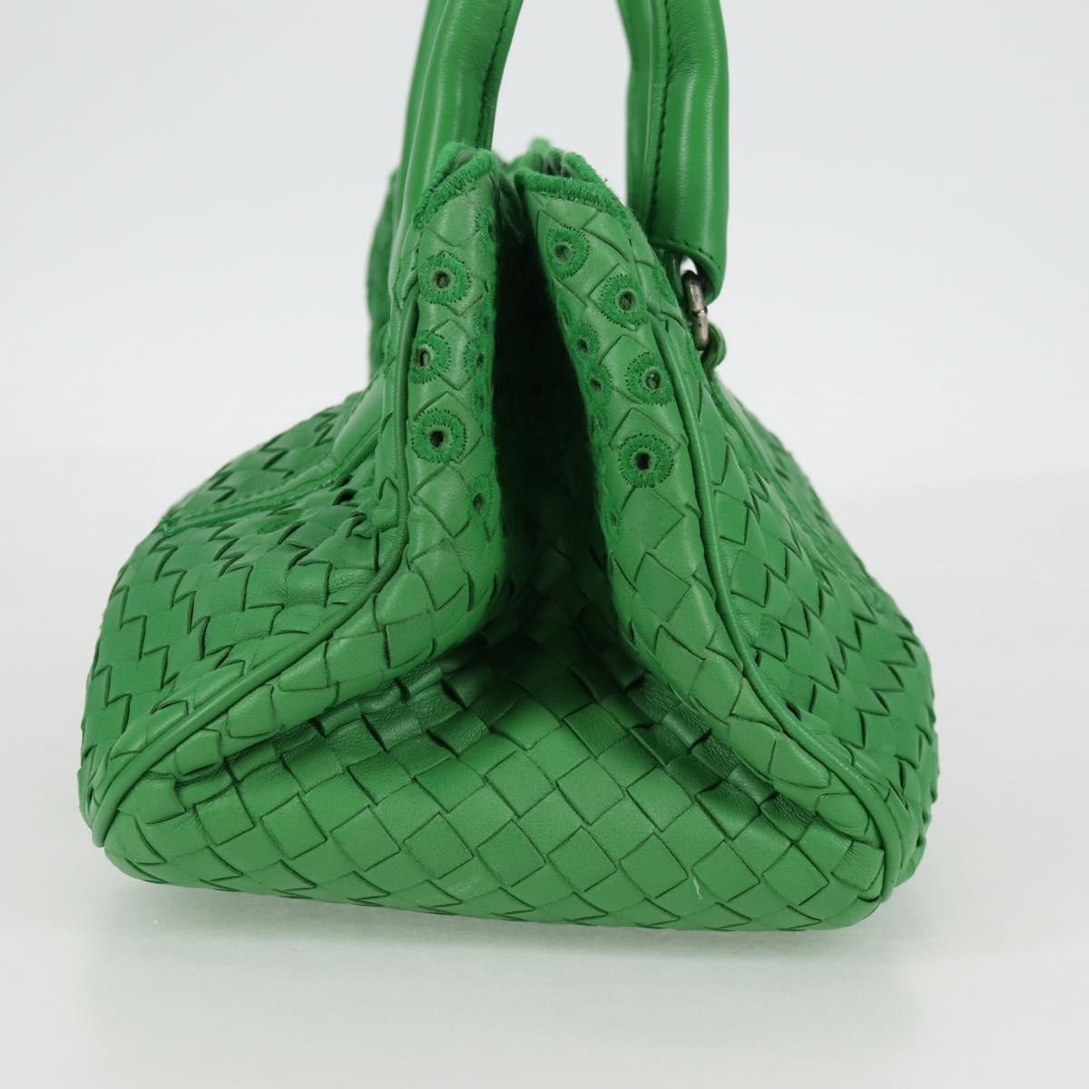 Bottega Veneta Intrecciato Green Leather Good condition - Inside View