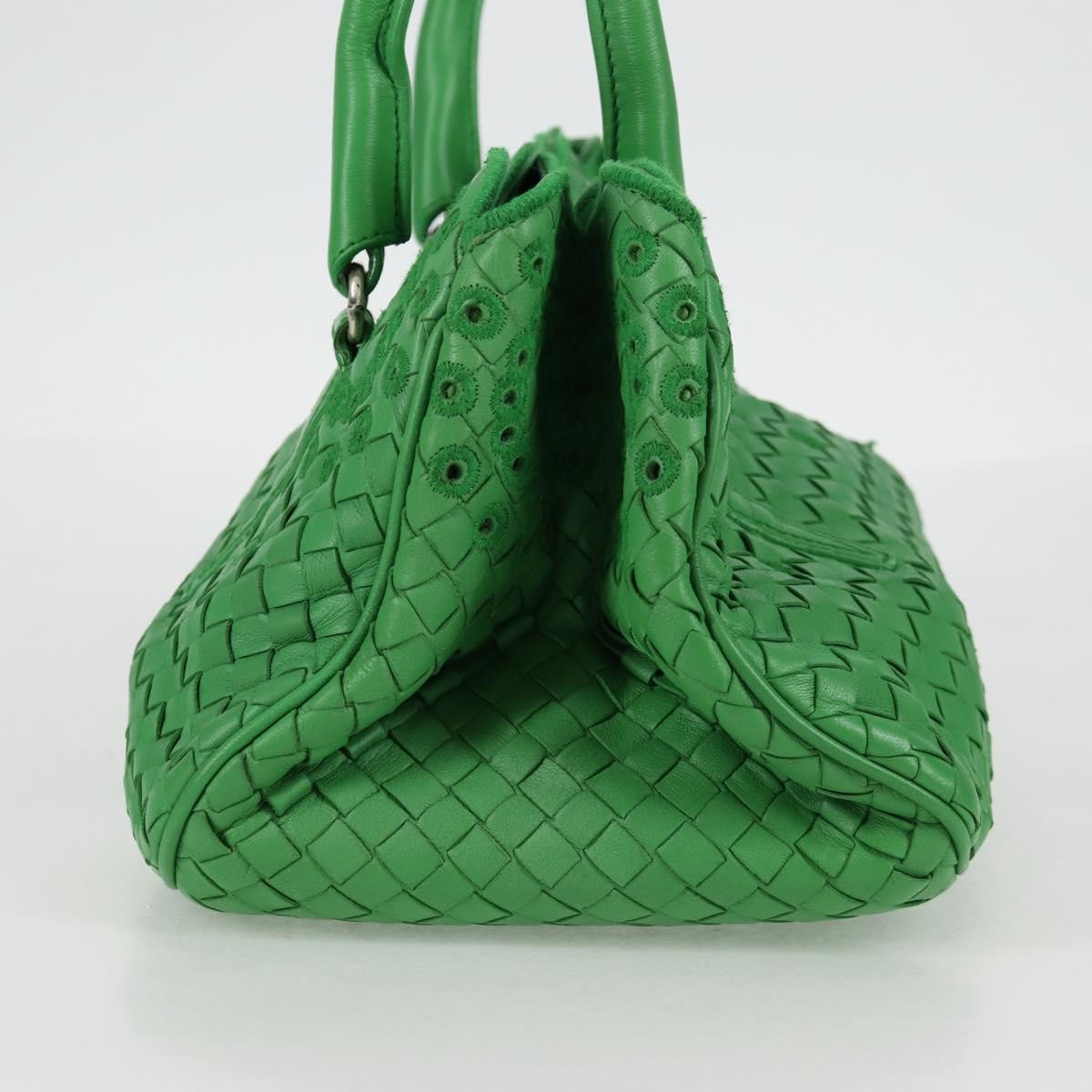 Bottega Veneta Intrecciato Green Leather Good condition - Model View