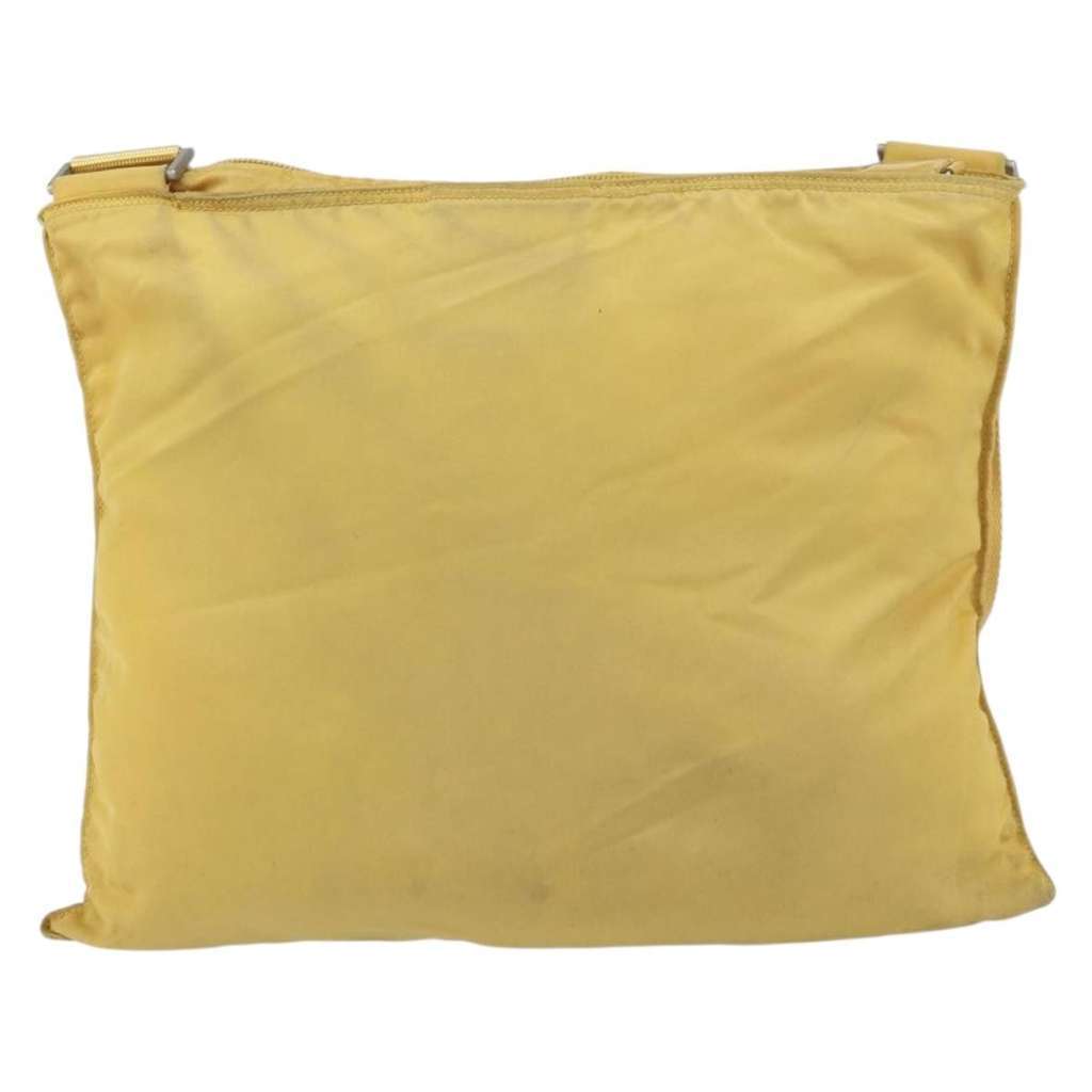 Prada Zip Top Messenger Bag Yellow Fair condition - Back View