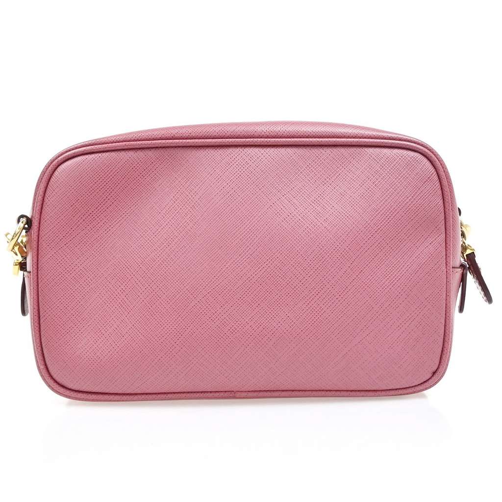 Salvatore Ferragamo Gancini Shoulder Bag Pink Leather Good condition - Back View