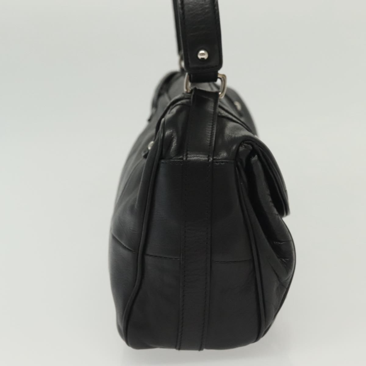 Salvatore Ferragamo Gancini handbag Black Leather Good condition - Model View